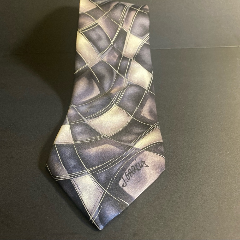 J.‎ Garcia Tie  Northern Lights Artist Proof Watercolor Collection Silk Abstract